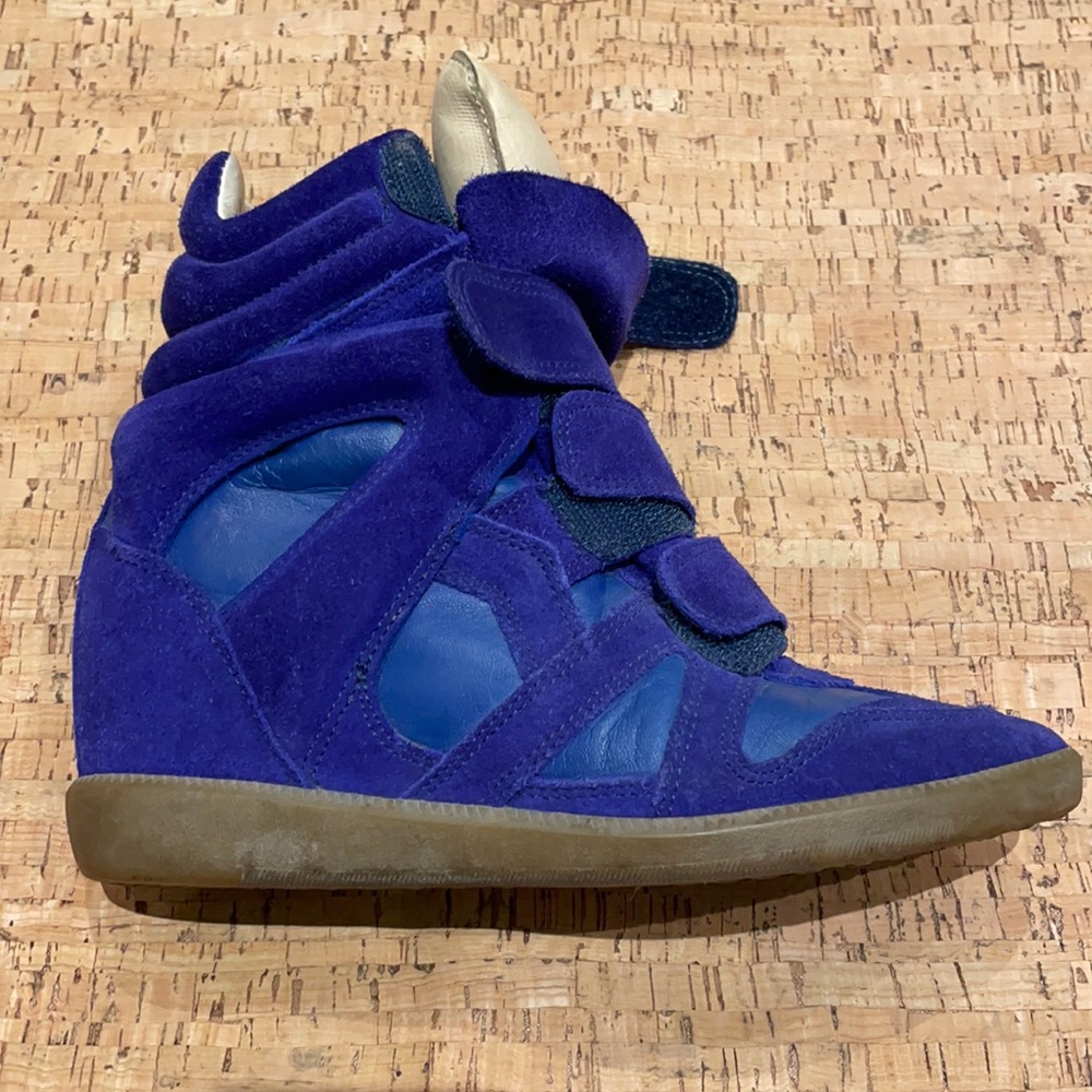 Isabel Marant Blue Suede Bekett Sneaker